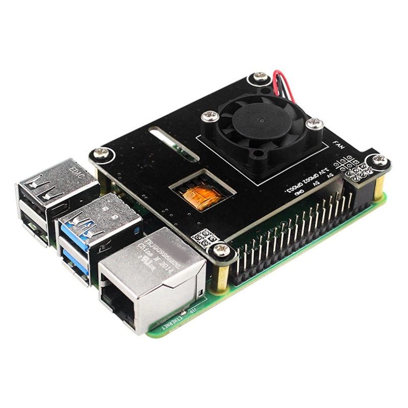 Topi btsg POE Untuk Raspberry Pi Power Over Gigabit Ethernet Hat OLED Display Untuk Raspberry Pi 3b+/ 4b, 802.3af Compliant