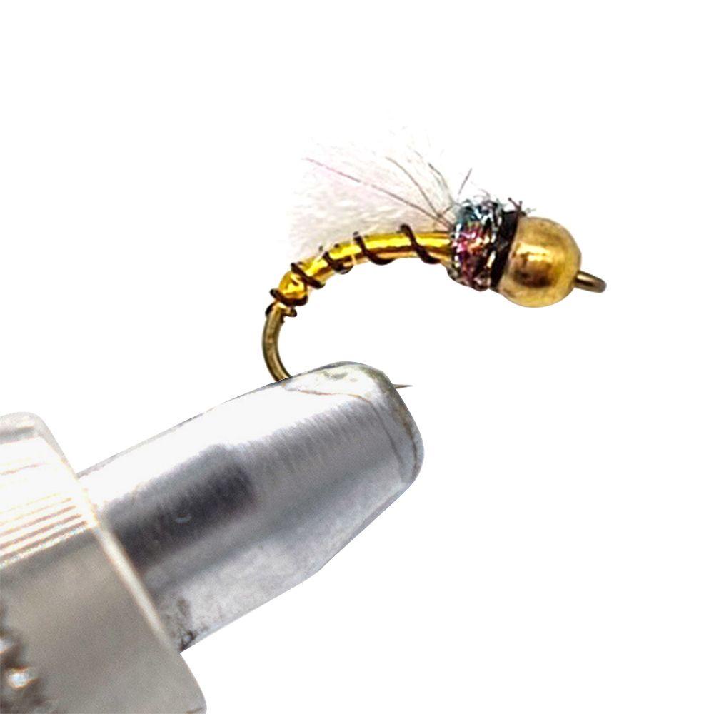 Top 5pcs Pengait Nymph Artificial DIY Kepala Emas14# 16# 18# Lalat Terikat