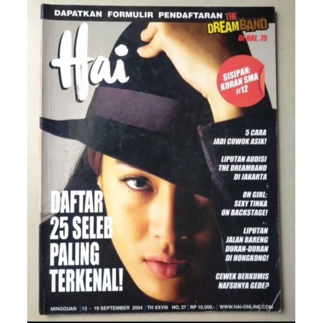Majalah Hai 13 September 2004 - Cover Dian Sastro / Dian Sastrowardoyo