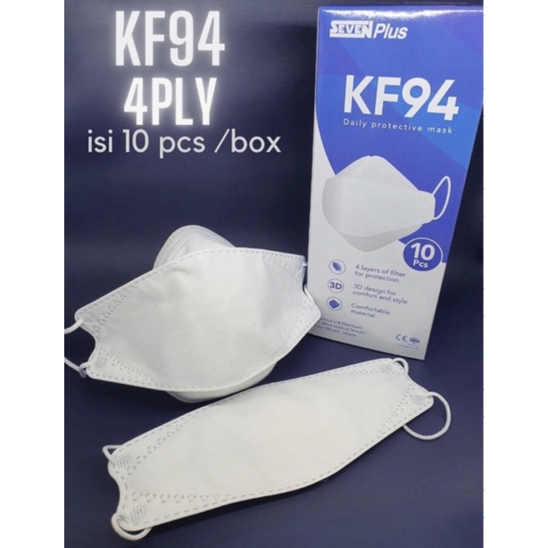 Masker Medis KF94 Seven Plus / Masker Medis Earloop 4 Ply KF94 (10 pcs)