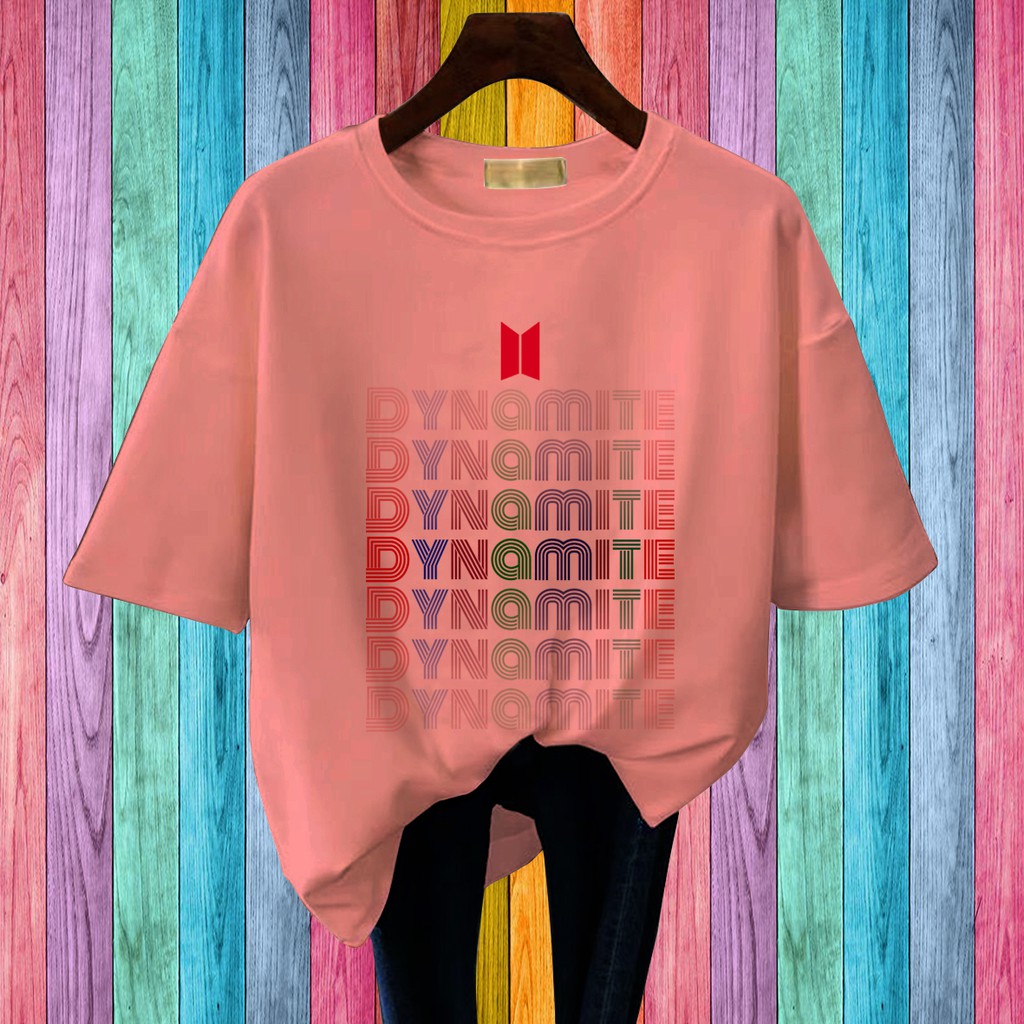 CALVIERO SHOP - KAOS BTS KAOS DYNAMITE KAOS BT21 KAOS ATASAN WANITA DEWASA PRINT