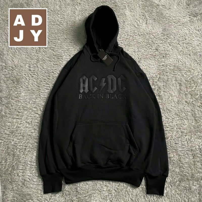 HOODIE JAKET ACDC BLACK IN BLACK | SWEATER METAL | JUMPER BAND TERBARU MURAH KEKINIAN