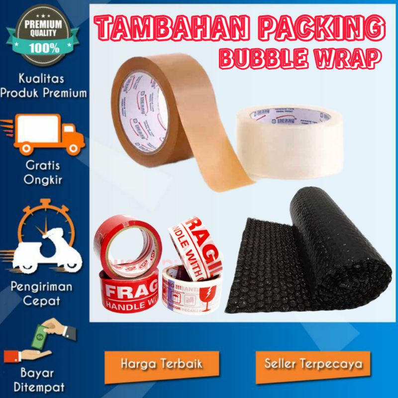 

BUBBLE WRAP - TAMBAHAN PACKING BIAR AMAN TERKENDALI