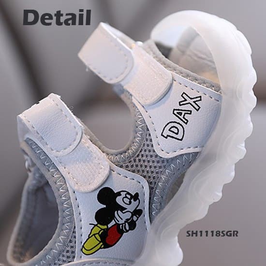 CHUGBOG SEPATU ANAK BALITA MICKEY MOUSE SPT120 UNISEX - sepatu sandal lampu mickey putih ank balita led walker shoes COWOK CEWEK