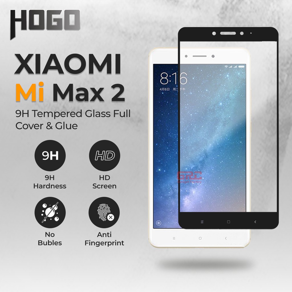 Tempered Glass Xiaomi Mi Max 2 Anti Gores Kaca Full Cover