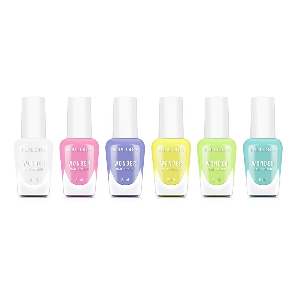 IMPLORA Nail Polish Kuteks Pewarna Kuku Clear - Nude - Red - Wonder