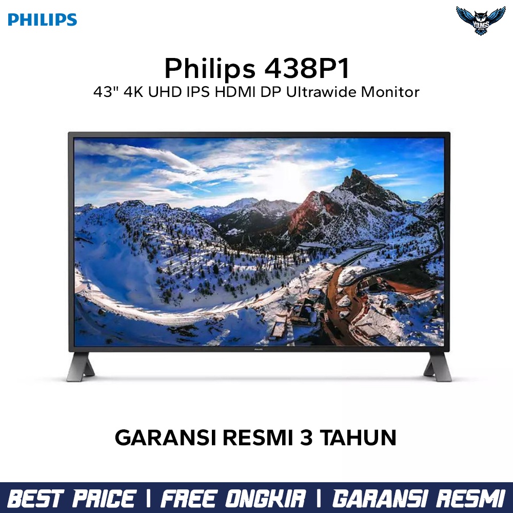 LED Philips 438P1 43&quot; 4K UHD IPS HDMI DP | Ultrawide Monitor