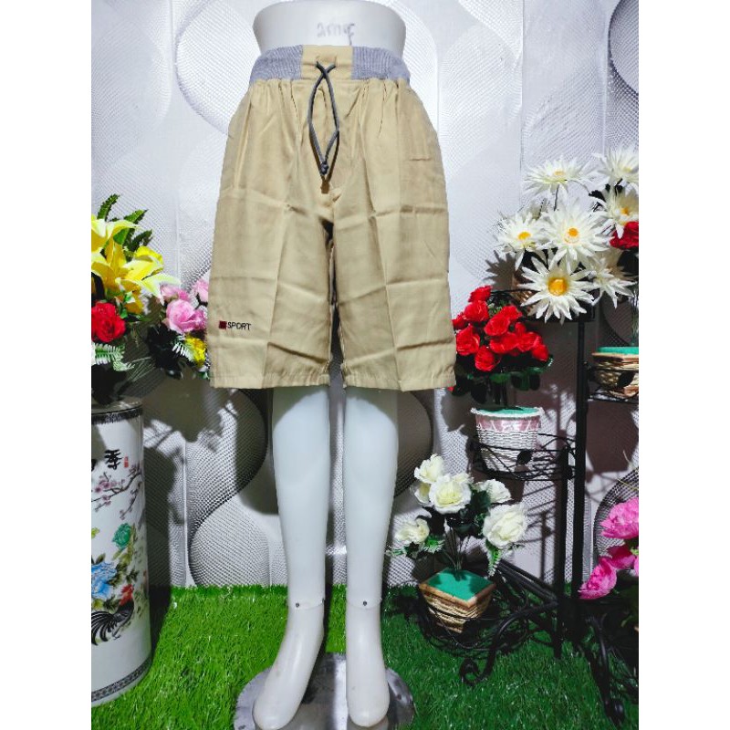 Celana Pendek Pria Chino Tuwil Pinggang Karet Rip No 28 sampai 30 (Size L)