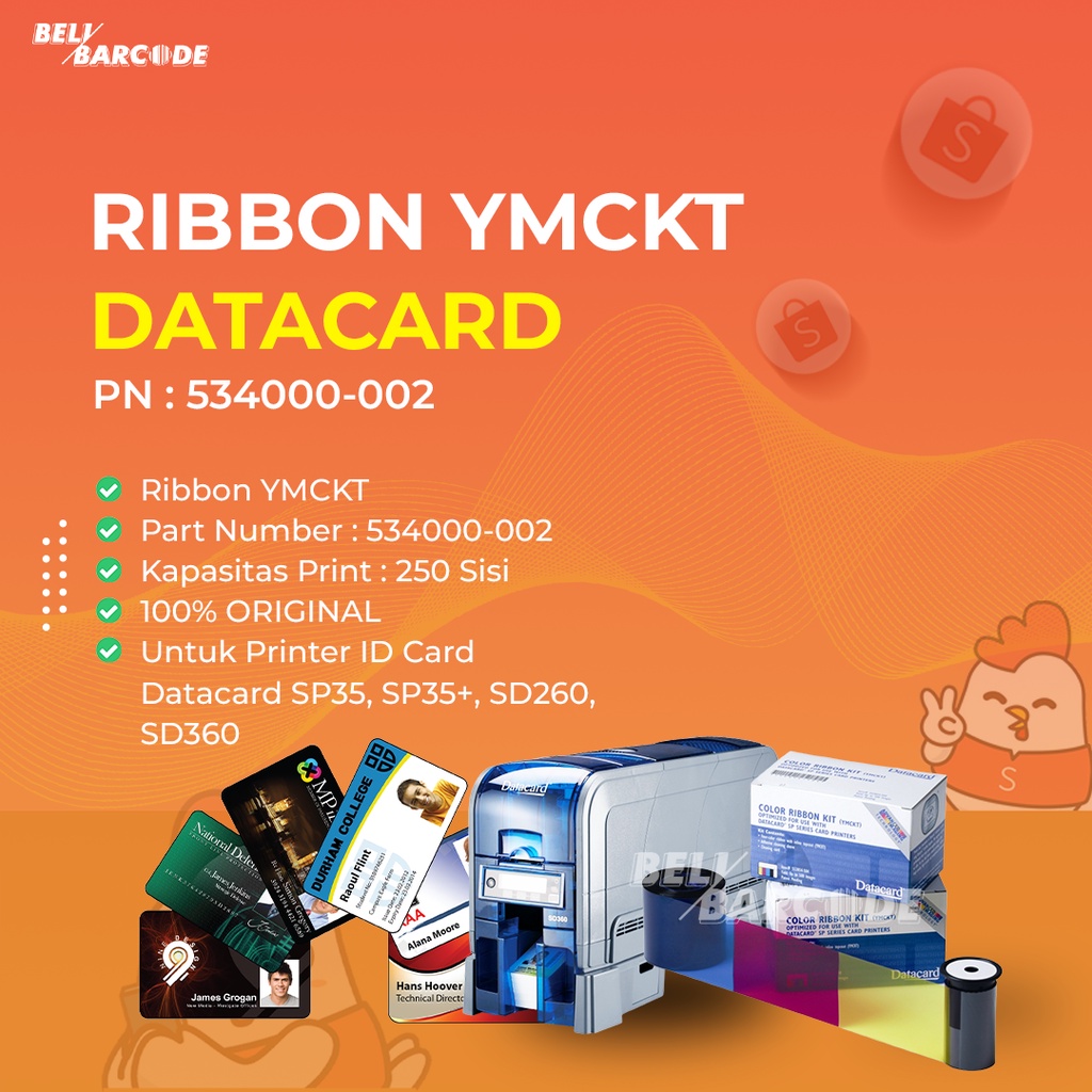 RIBBON COLOR YMCKT DATACARD PN : 534000-002 CETAK KARTU 250 SISI