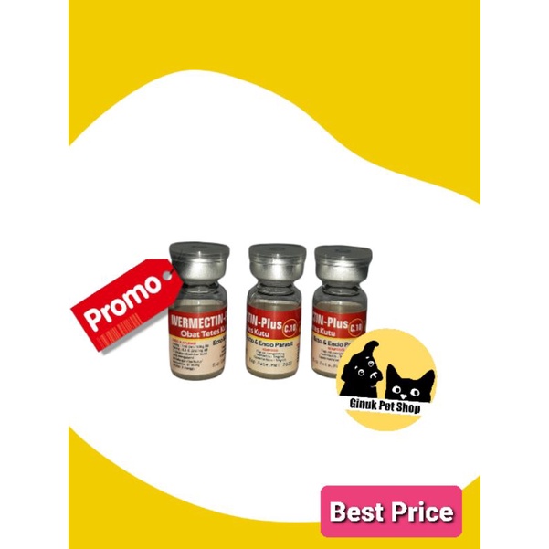 IVERMECTIN PLUS 2ml - obat tetes kutu kucing anjing kelinci