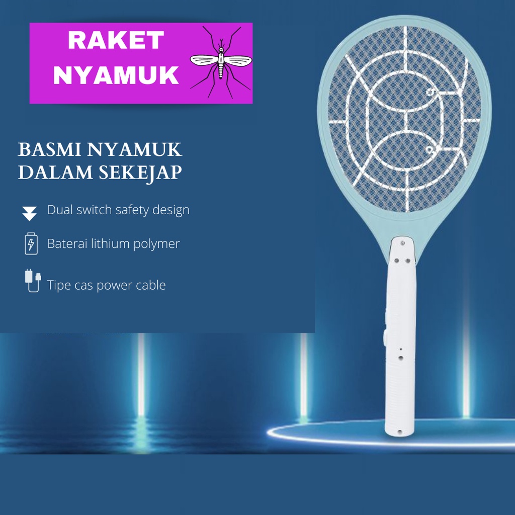 Raket Nyamuk Motif transformer 3 lapis terbaik