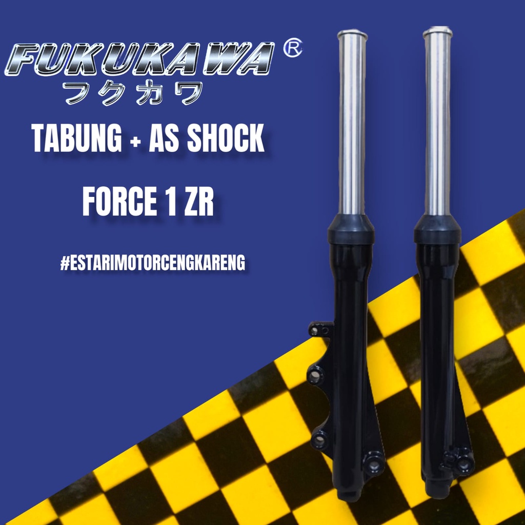 SHOCK AS DEPAN SET TABUNG ASSY F1ZR F1 ZR F1Z R FUKUKAWA KOMPLIT HITAM