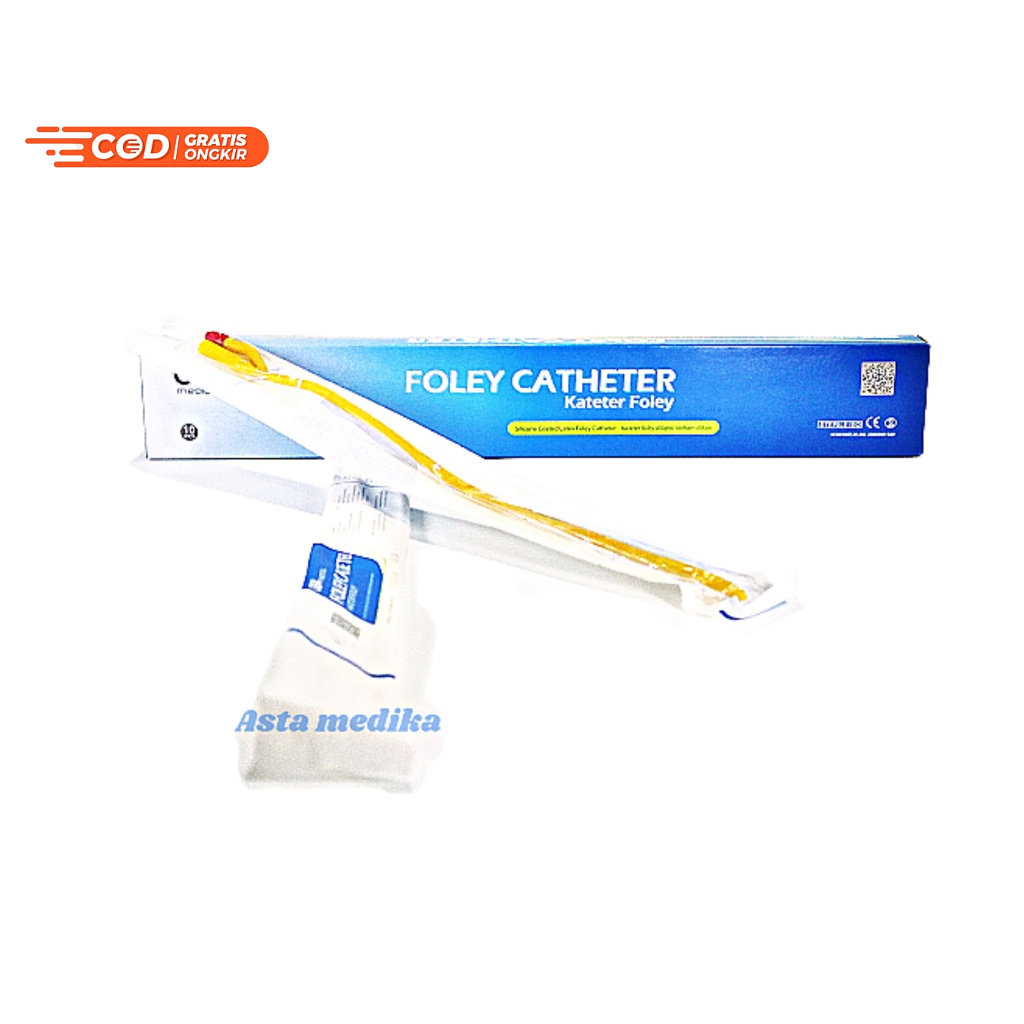 Foley Catheter Gea Fr16 &amp; Fr18 2way GEA Silicone Coated Latex Foley Catheter Gea Selang Foley Kateter Gea Selang Urine Kateter