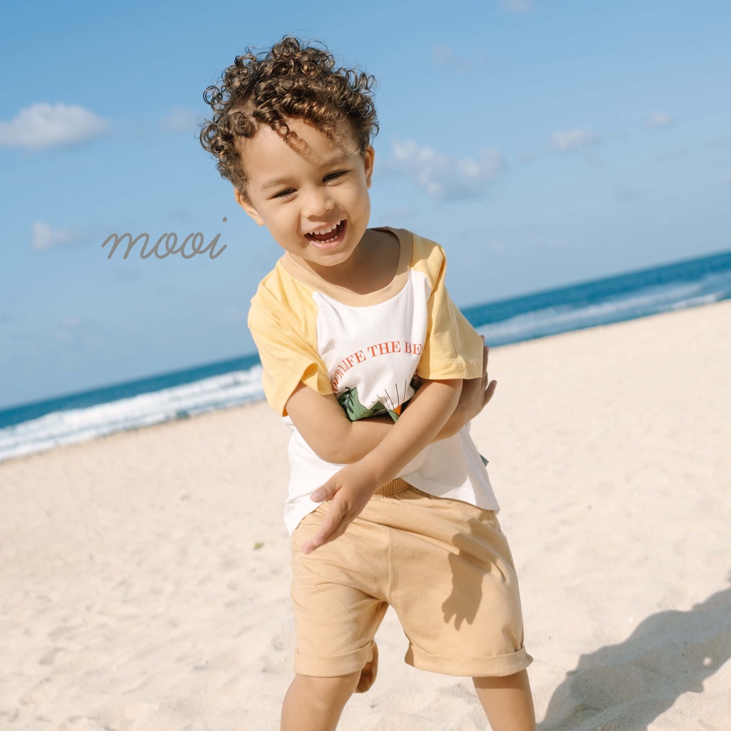 Baju Bayi Setelan Pendek Anak Mooi Graphic Tee Set Adventure 1-5 Tahun