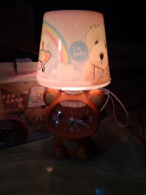 Lampu Tidur Plus Jam Weker Karakter
