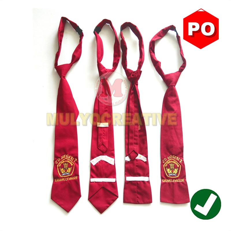Dasi Bordir Murah - Dasi SD Bordir Identitas Sekolah Custom