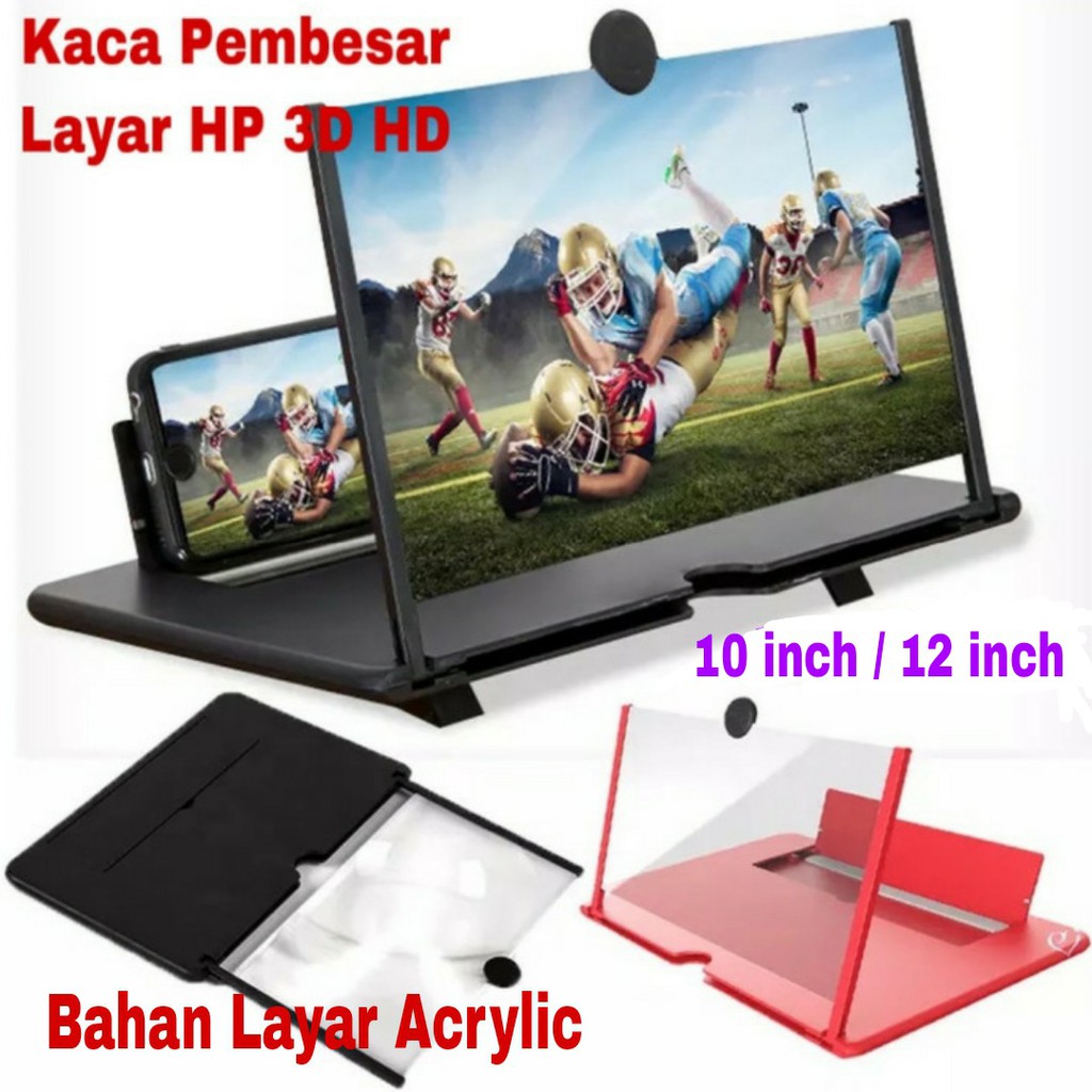 dc88 - Kaca Pembesar Layar Smartphone 3D HD / Pembesar Layar HP F3