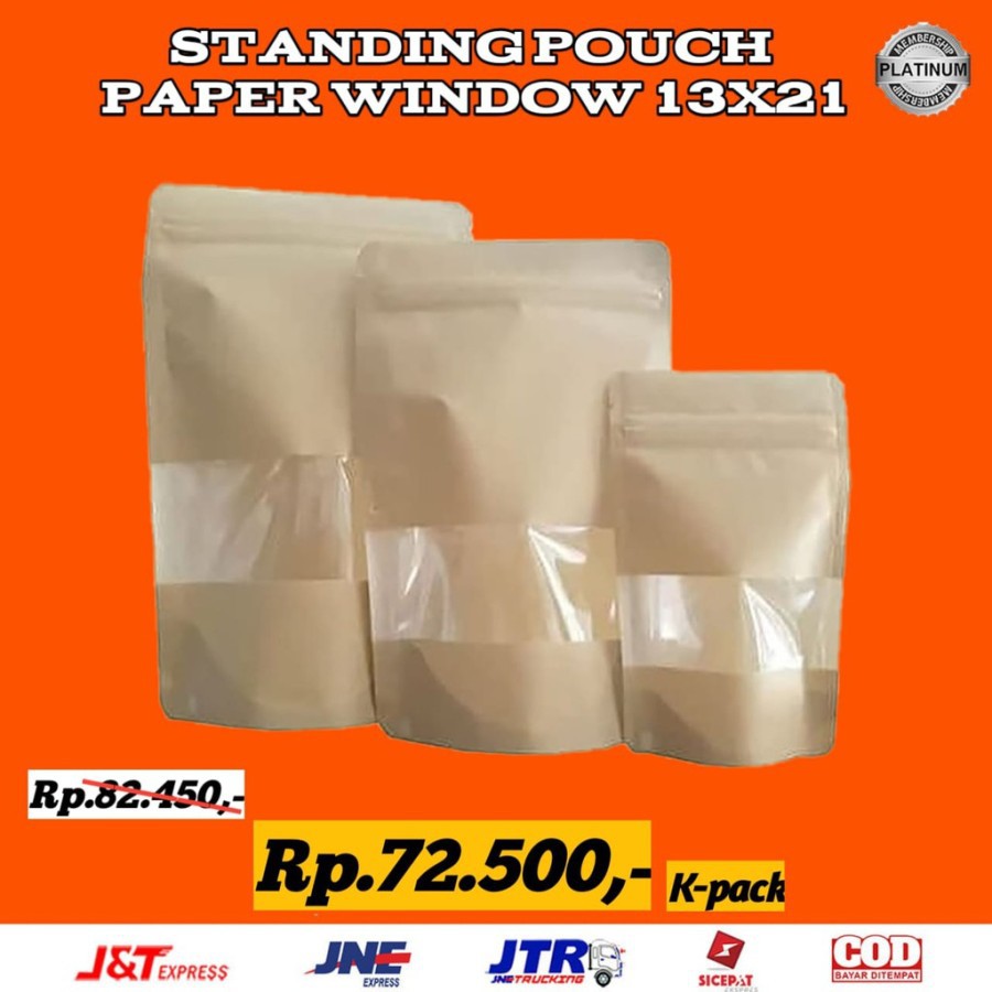 STANDING POUCH PAPER WINDOW 13 x 21 - KPACK