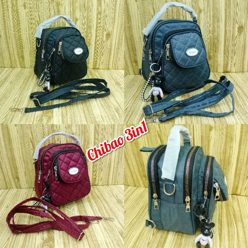 Ransel mini 3in1res atas cbo 3 ruang free boneka import