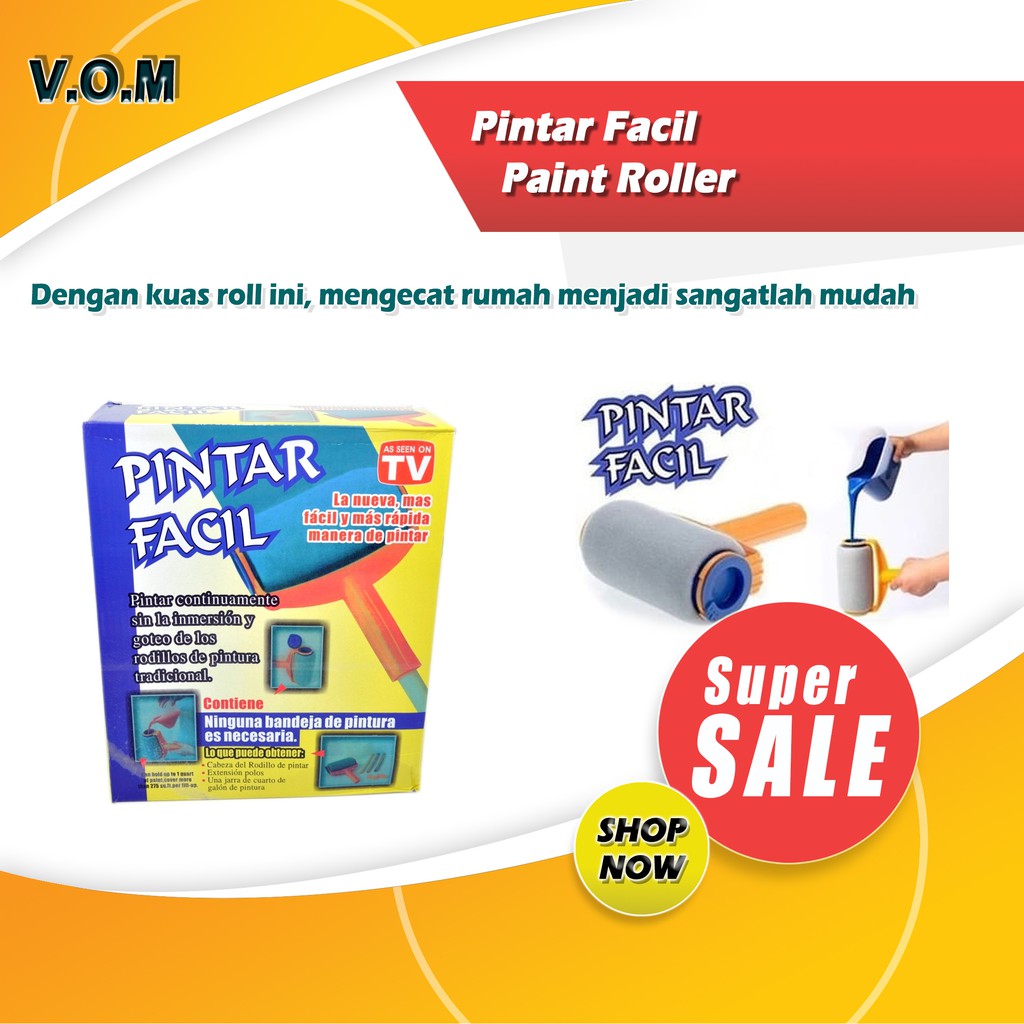 VOM Pintar Facil Paint Roller / Kuas Cat Tembok Rumah - 0354