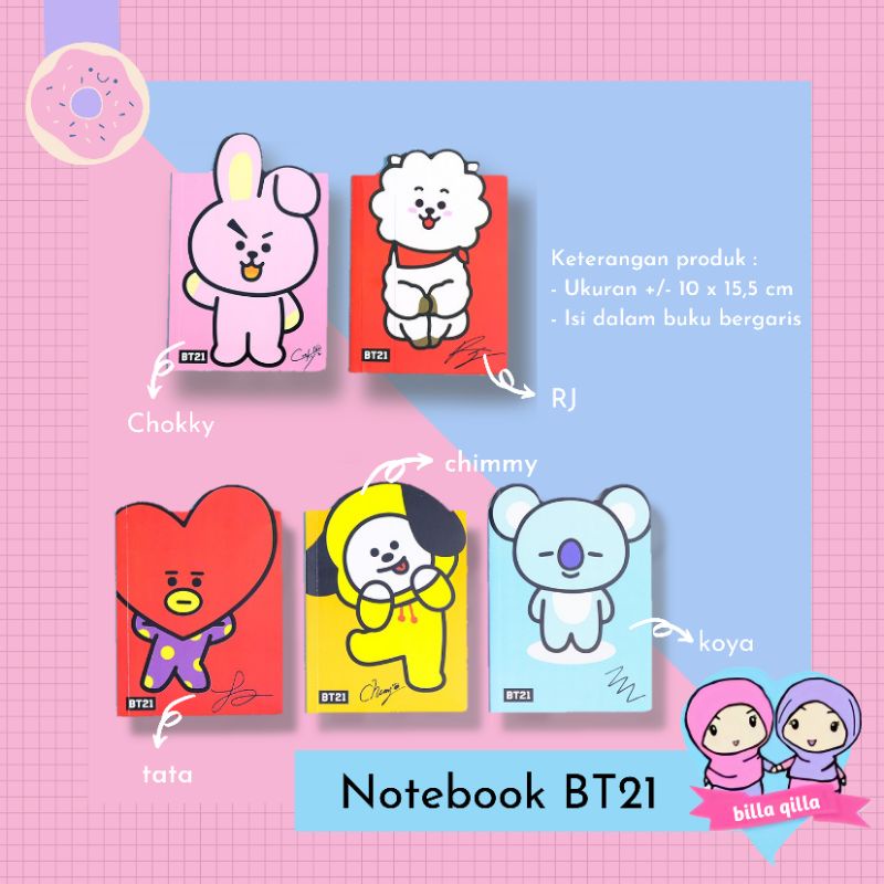 

BUKU CATATAN KECIL NOTEBOOK BT21 BTS LUCU