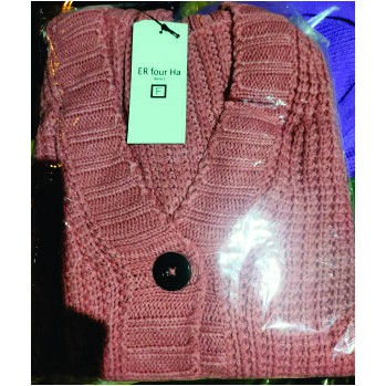 Cardigan Rajut Motif DHIYA | type 3 Get | Rajut TEBAL Premium | Pakaian Rajut Atasan Wanita-dusty