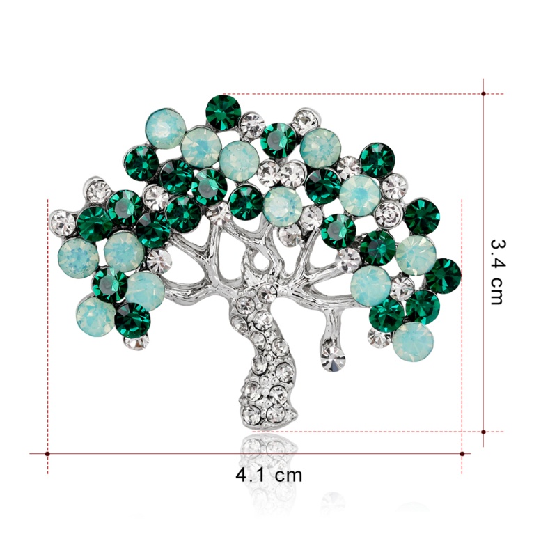 SIY  Tree Plant Brooch Pins Jewelry Women Luxury Shiny Fashion Decoration Corsage