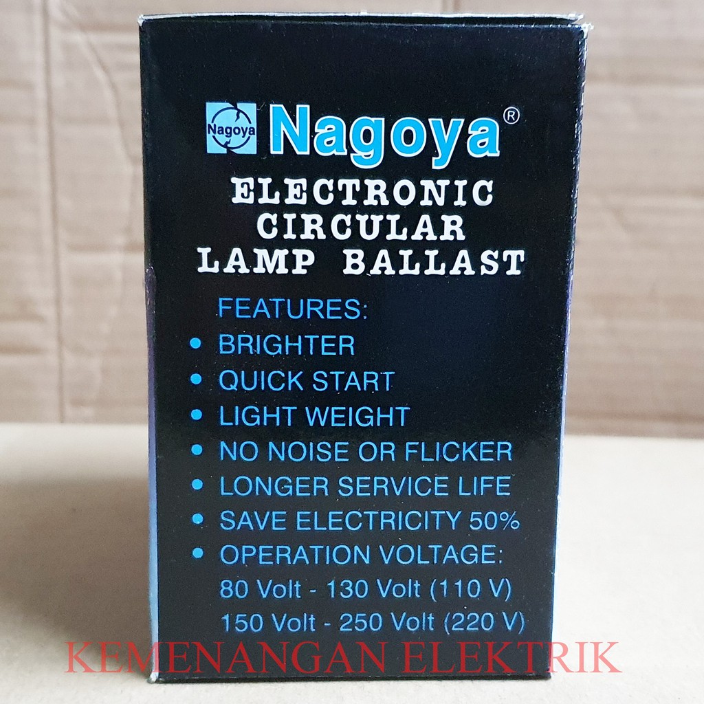 NAGOYA ELECTRONIC BALLAST CIRCULAR LAMP NEON RING 22W 22 WATT 220 VOLT