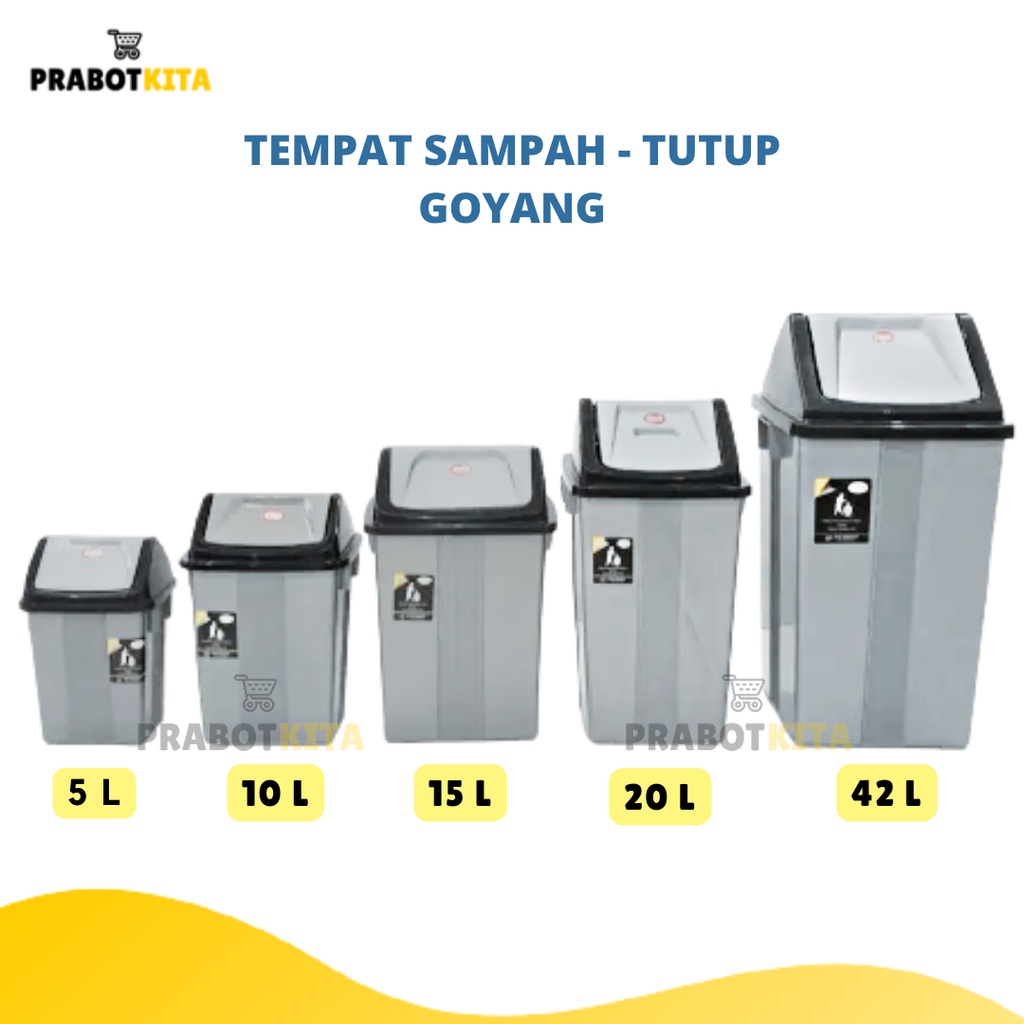 Tempat Sampah Tutup Goyang / Tong Sampah / Tempat Sampah Plastik / Keranjang Sampah