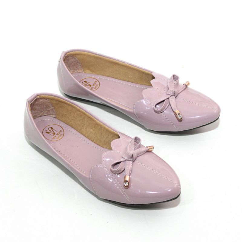 Mym2m Dinalista Sepatu Flat Wanita Balet Flatshoes Sol karet