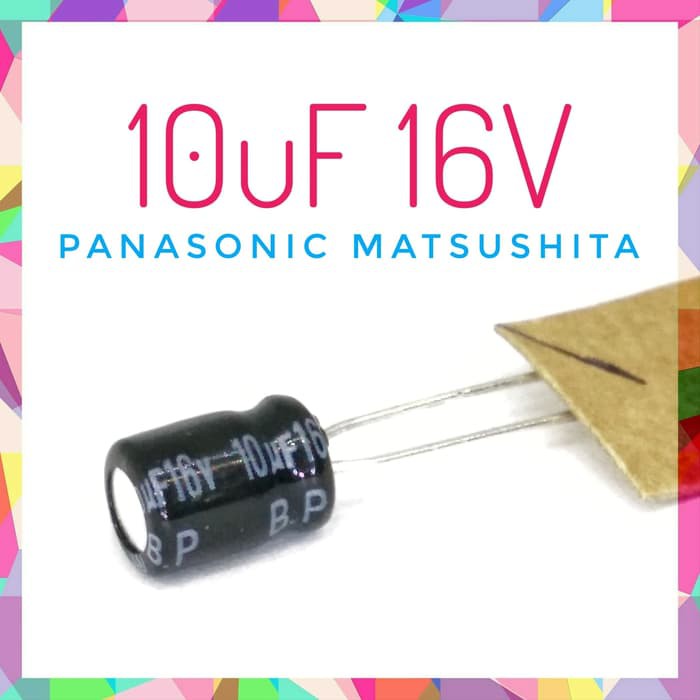 PANASONIC 10uF 16V, MATSUSHITA, non polar, BP bipolar audio audiophile