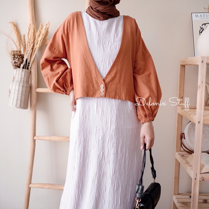 DELONIX | Zarra linen crop cardy