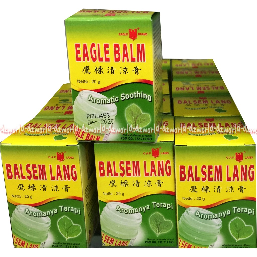 Eagle Balm Balsem Lang Aromatic Soothing 20gr Bal sem Caplang Cap Lang Untuk Pusing masuk Angin Pegal Pegal Balm Hijau