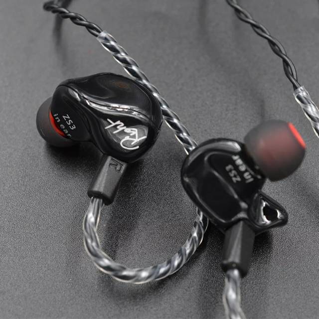 KZ ZS3 with Mic 1DD Dynamic Earphone In Ear Monitor Hifi Music Bass / QKZ AK6