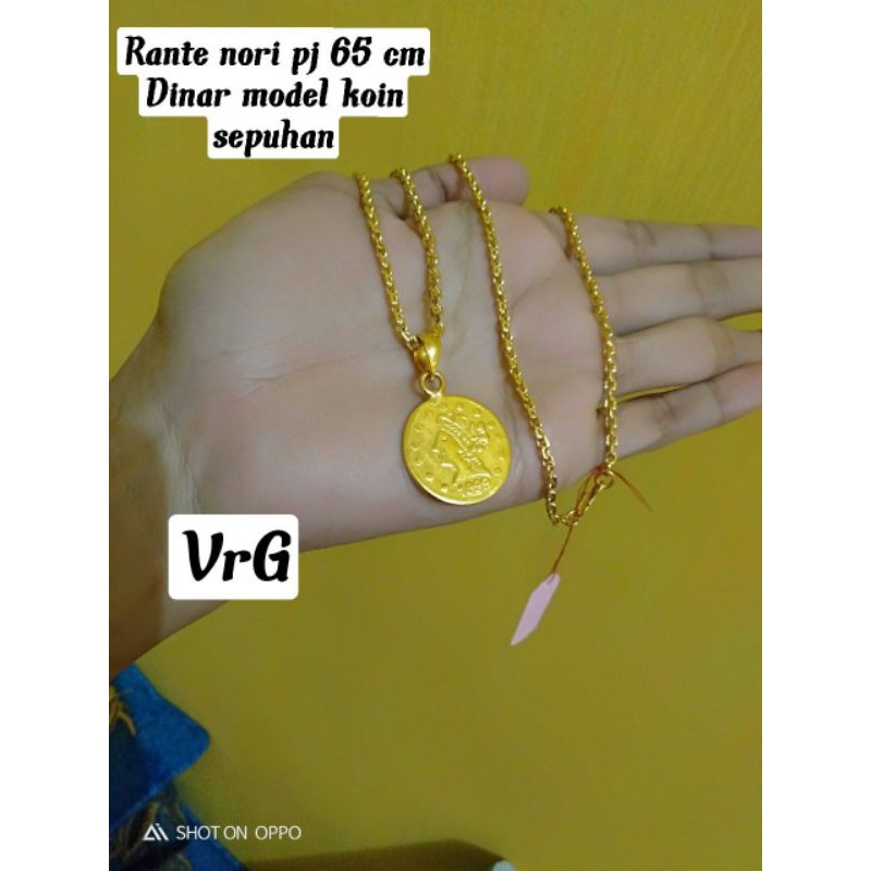 kalung nori 65 cm dinar koin sepuhan