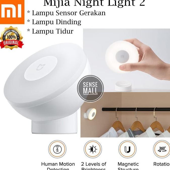 XIAOMI BEDSIDE LAMP MAGNETIC / LAMPU SENSOR GERAKAN / LAMPU MALAM - Putih