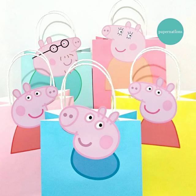 

Paper Bag Peppa Pig /Peppa Pig Paper Bag / Goodie Bag Peppa Pig
