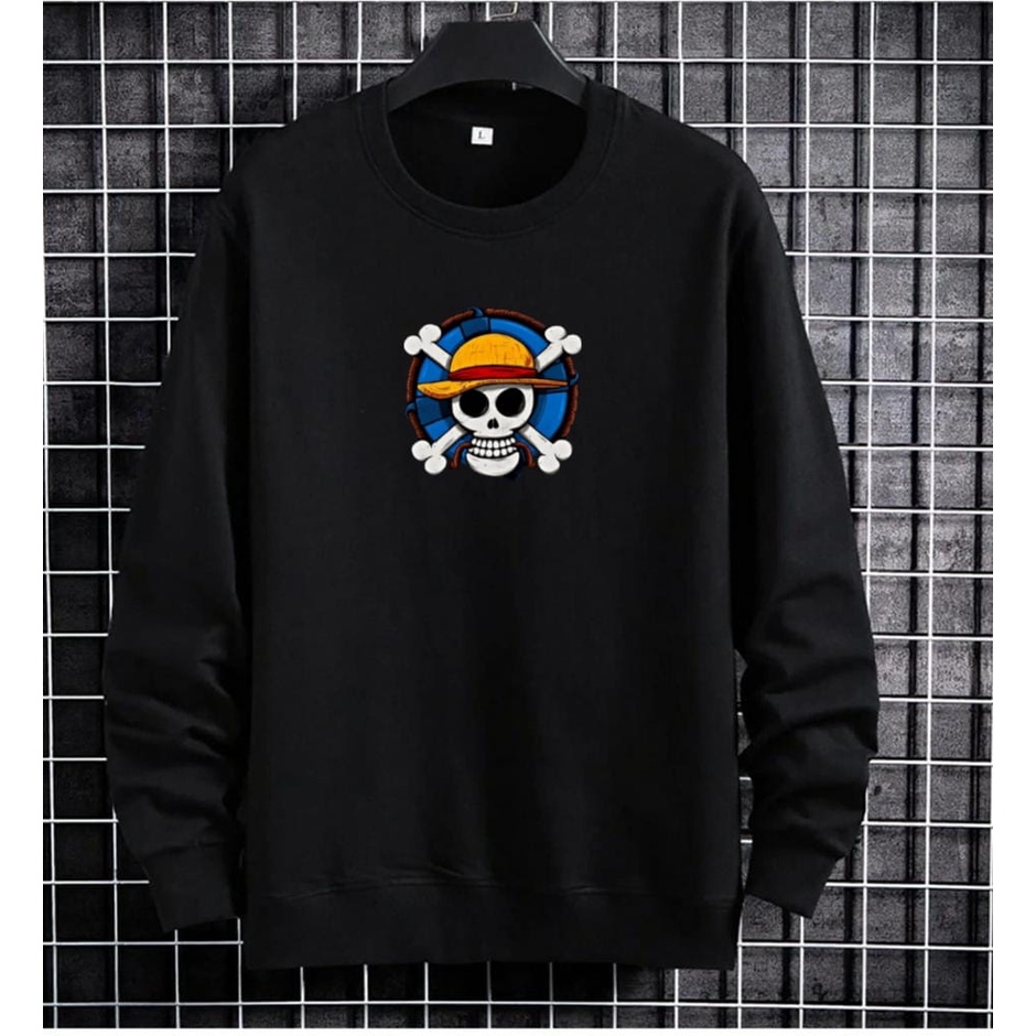 JOSJOLI_STORE/Sweater Lambang Piratte dan Shanks/Atasan Pria Dewasa Lengan Panjang/L XL