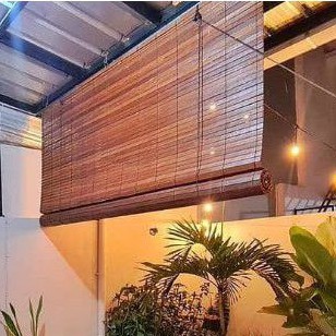 Tirai Kayu Krei Kayu Krai Kayu Bengkirai Finishing ukuran 200 x 200