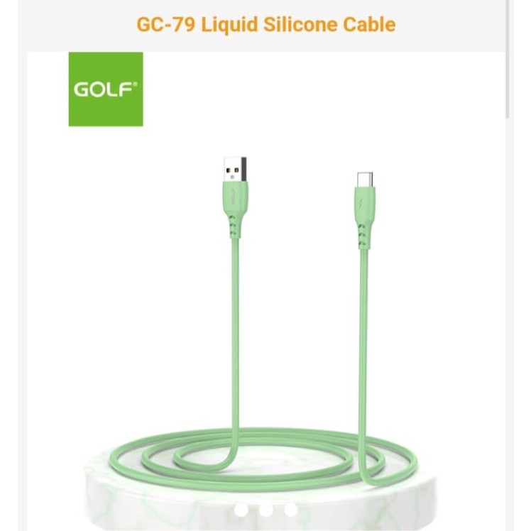 KABEL DATA CHARGER GOLF GC-79M GC-79T GC-79I 3A FAST CHARGING LIQUID SILICON CABLE BAHAN BAGUS BERKUALITAS
