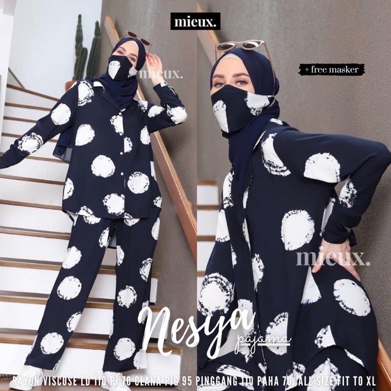 FREYA PAJAMA MIEUX // PAULA SET orinaura pajama motif original viena belle mieux-2