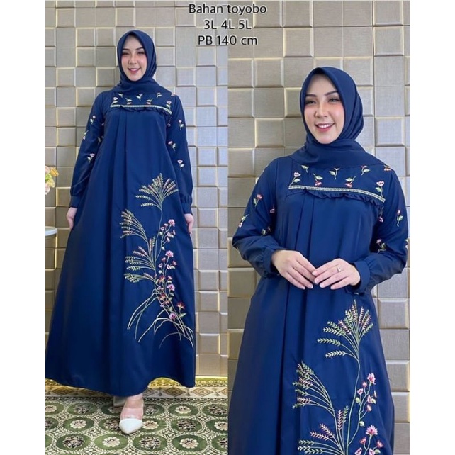 GAMIS JUMBO//GAMIS BIG SIZE//3L,4L,5L//GAMIS KATUN TOYOBO//GAMIS TERBARU//BUSUI FRIENDLY//BAHAN KATU