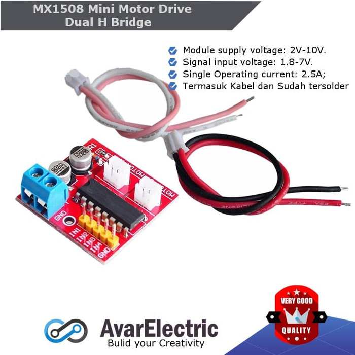 MX1508 mini motor drive Dual H Bridge soldered pengganti L298N modul