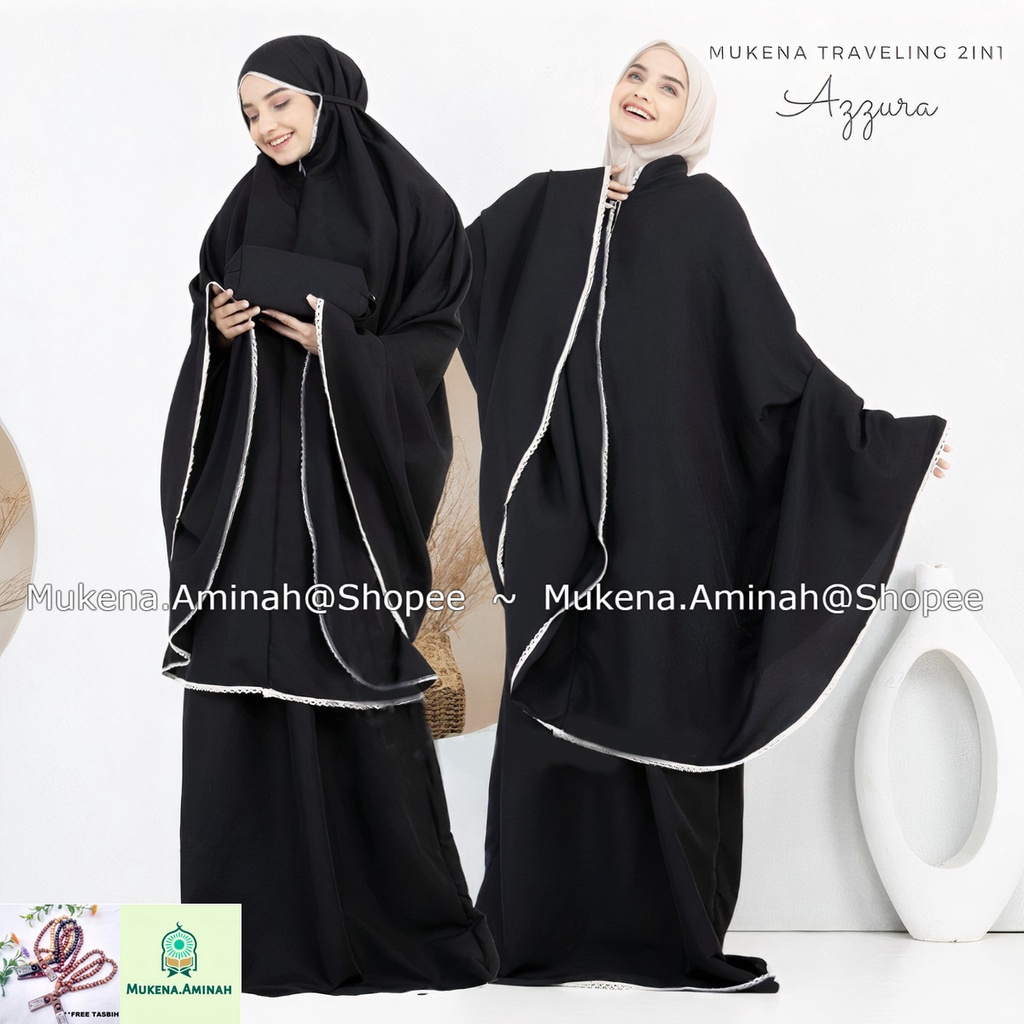 MUKENA DEWASA 2in1 TRAVELLING AZZURA BELI MUKENA