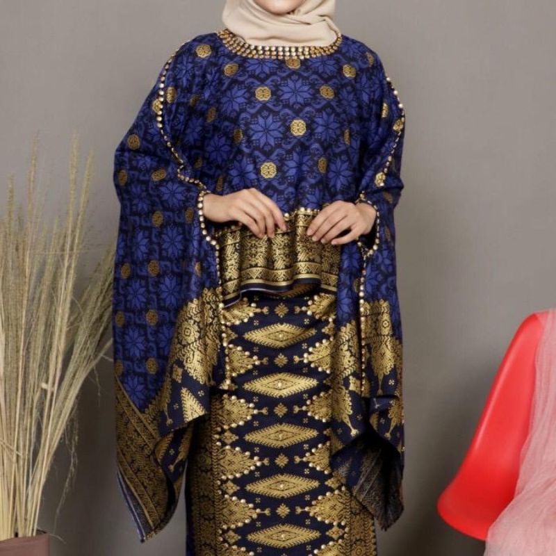 couple songket soima palembang (biru)
