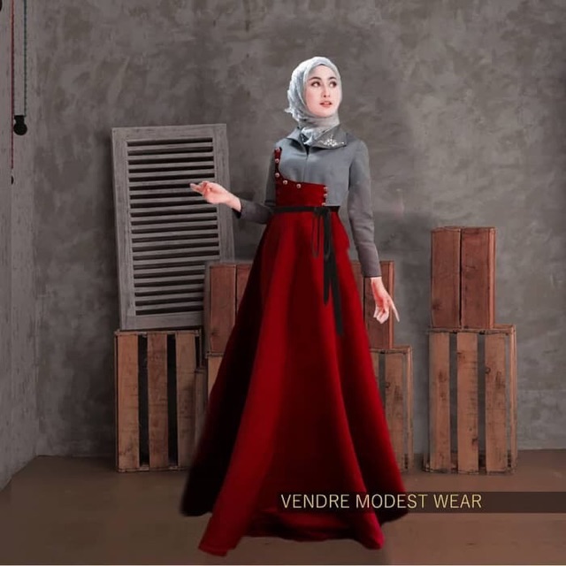 Gamis Vendre Thara Dress Gamis Syari Pesta