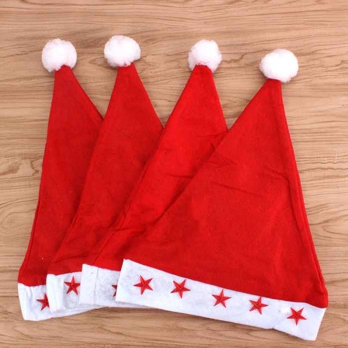 Topi Natal Lampu Nyala Merry Christmas Kostum Santa Hat Cosplay Murah GROSIR