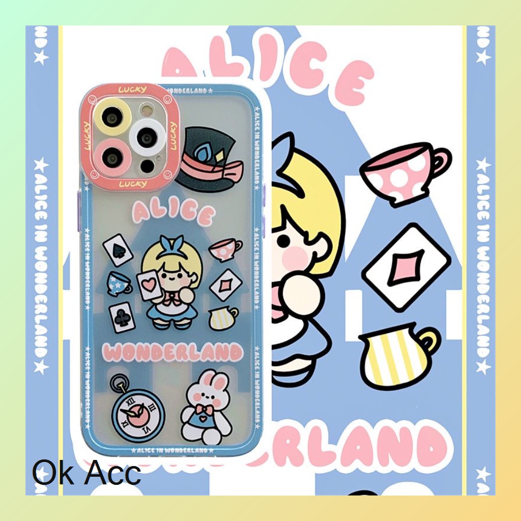 FH26 Softcase Shockproof Protection Alice Kartun Xiaomi Redmi 9 Prime 9A 9i 9C 9T Note 8 Pro 9 Poco M3 X3 Pro, Samsung A02/M02 A02s/M02s A10 A10s A11/M11 A12 A20/A30/M10s A20s A21s A50 A50s A30s J2 Prime