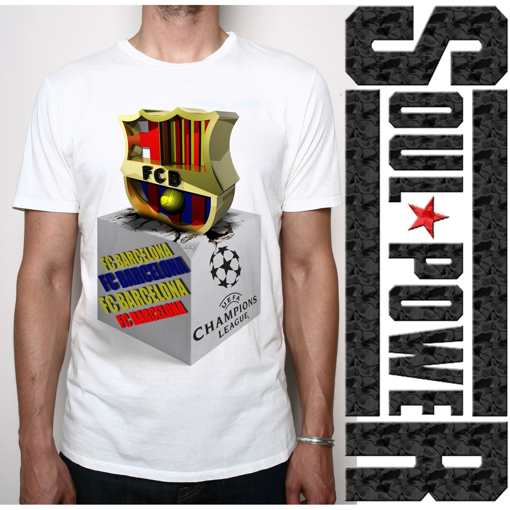 KAOS 3D ORIGINAL SOULPOWER STYLE FC BARCELONA Shopee Indonesia