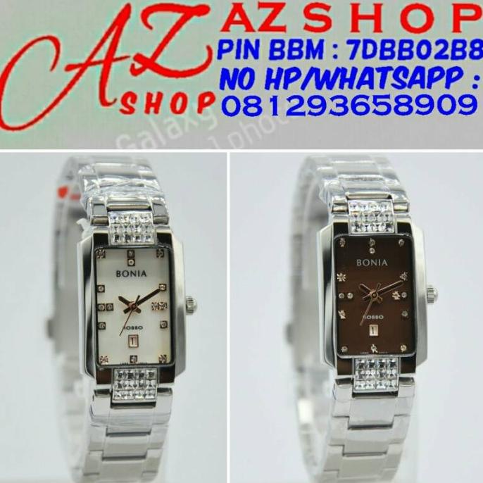 Jam Tangan Wanita Bonia Rosso BNB 10313 Silver Rantai Original Murah barang ada